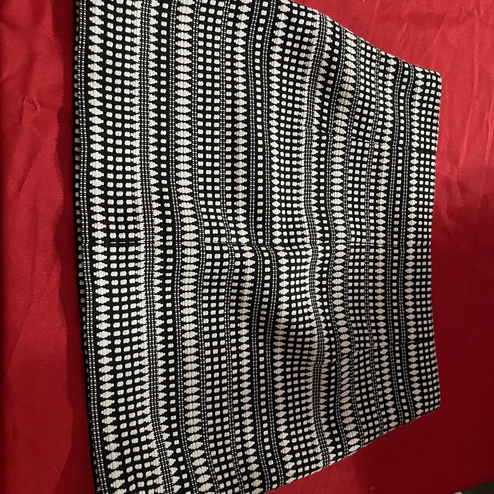 Zara Black and White Textured Skirt